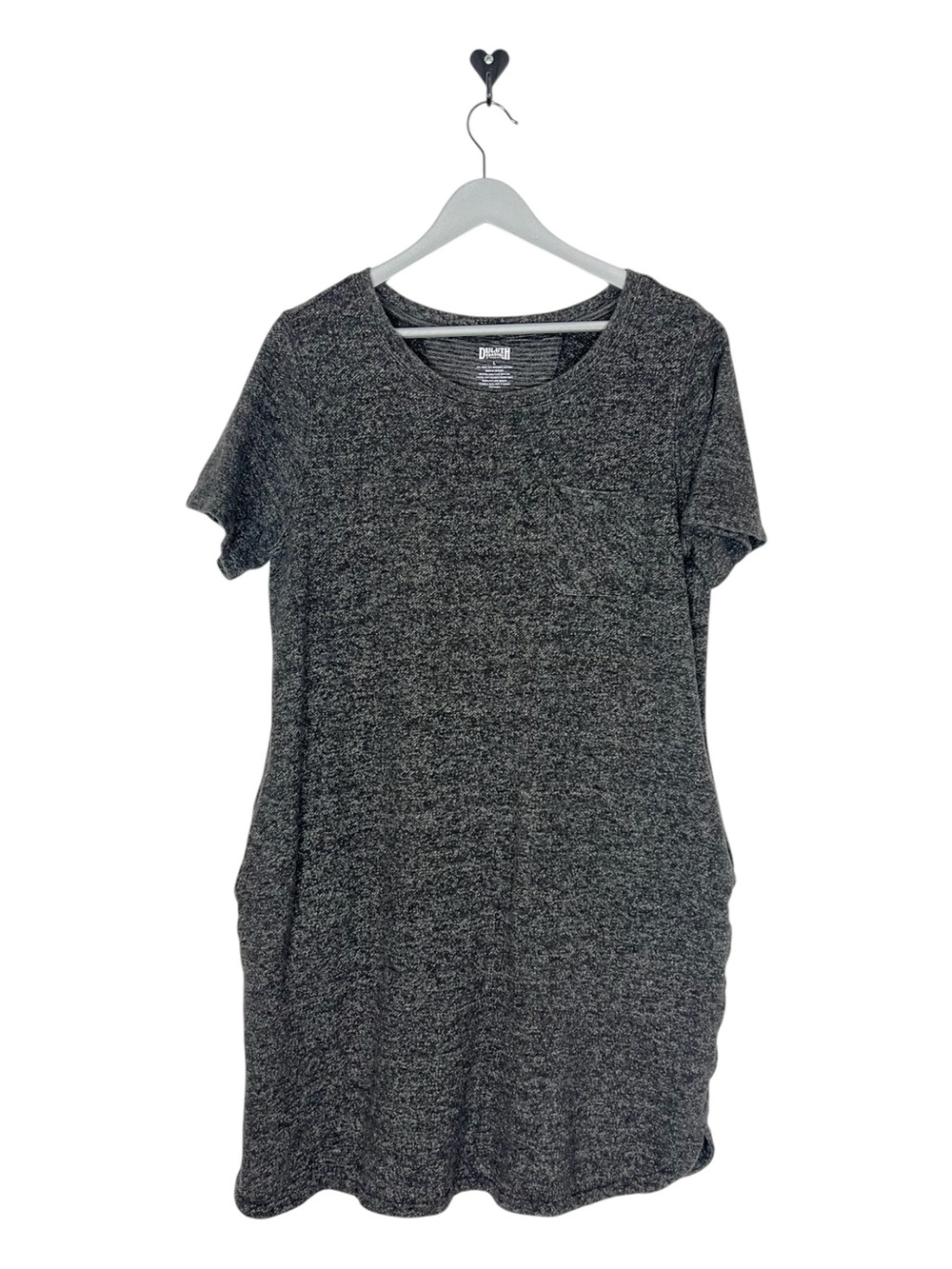 Duluth Trading Co Soft hemp/organic Cotton tee Dress Sz L Comfort Travel casual